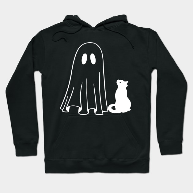 Black Cat Ghost Hoodie by elhlaouistore